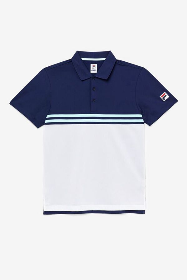 Camisas Polo Fila Homem Azul Marinho/Branco - Fila Legends Rally Portugal Lisboa,QDLI-95631